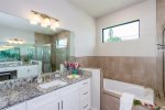 Dual Sinks, Soaking Tub and Walk in Shower in the Master Bathroom